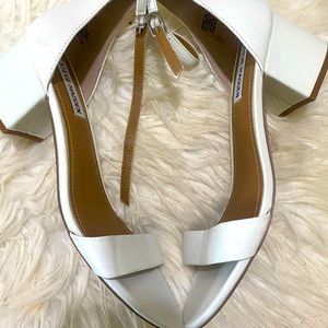 white Steve Madden sandals
